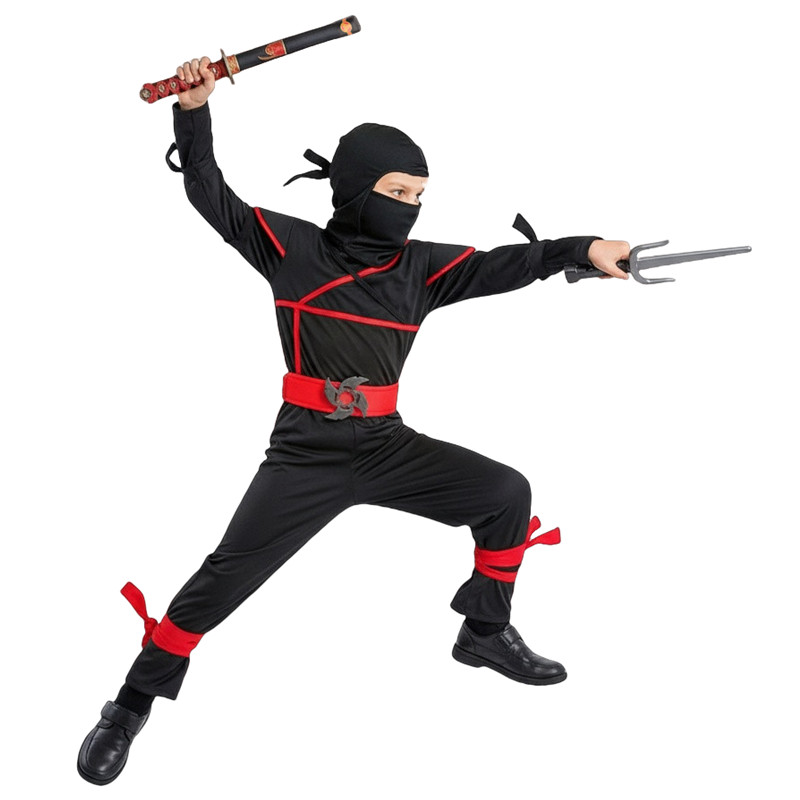 子供用侍コスチューム 忍者コスプレ ハロウィンパーティー コ - Cosplay Prop Dagger のレビューと価格